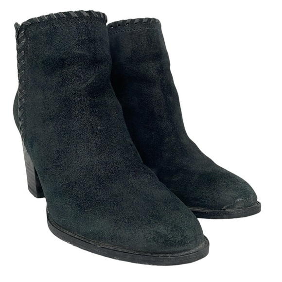 Sofft Boots Women's 10 Black Leather Ankle Booties Zip Round Toe - Picture 7 of 16